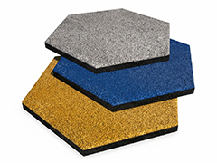 06-04 Altıgen Kauçuk Karo Modeli Özel Renkler