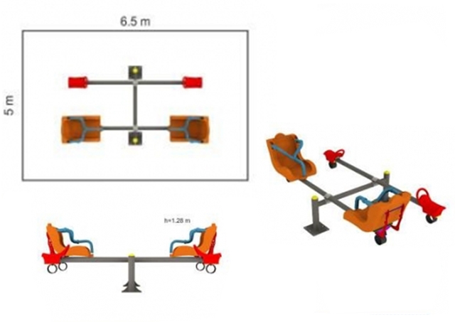 51836 -  Engelsiz Tahtarevalli Teknik Çizimi