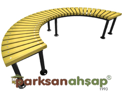 70694 - Metal Oval Bank 220(L)x35(W)x45(H) cm
