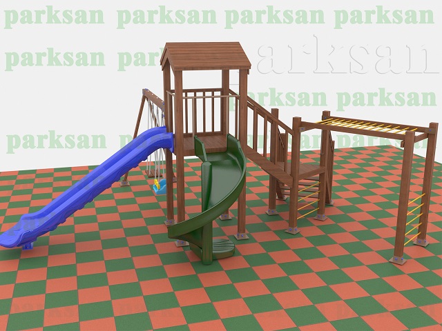 Ahşap Ekonomik Seri | 51505 - Ahşap Çocuk Oyun Parkı - (Eko Seri)