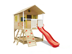 30812 - Ah�ap Kayd�rakl� Kum Havuzlu �ocuk Oyun Evi
