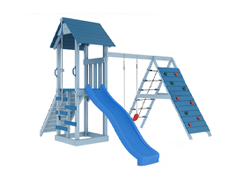 30823 - Mavi Renkli Ah�ap Bah�e Sal�ncak Seti