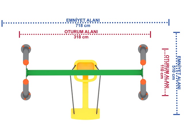 50906 - Ana Kucağı Salıncak Teknik Çizimi