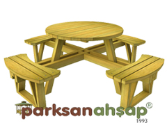 70506 - Piknik Masas (Daire) - 228(L)x228(W)x75(H) cm
