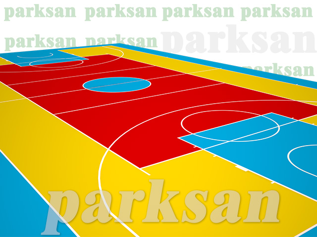 Akrilik Zemin Kaplama | 32-03 Akrilik Zemin Kaplama Uygulaması (Basketbol+Voleybol Sahası)