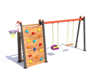 50982 - Ahşap Tırmanmalı Park Salıncak(Potalı)